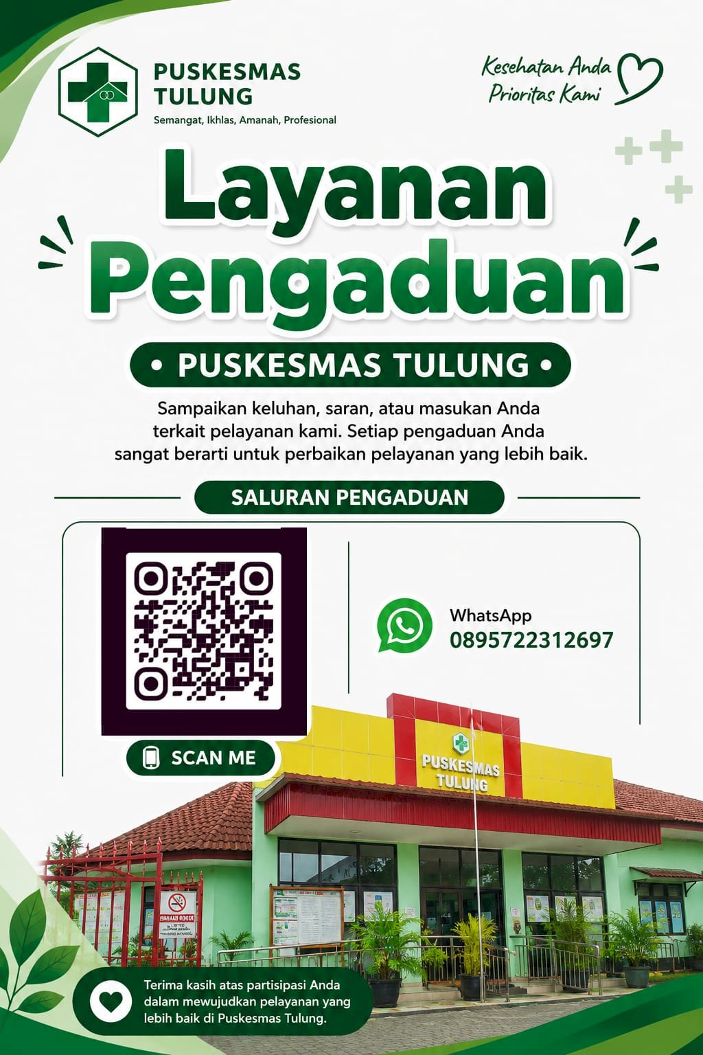 LAYANAN PENGADUAN PUSKESMAS TULUNG